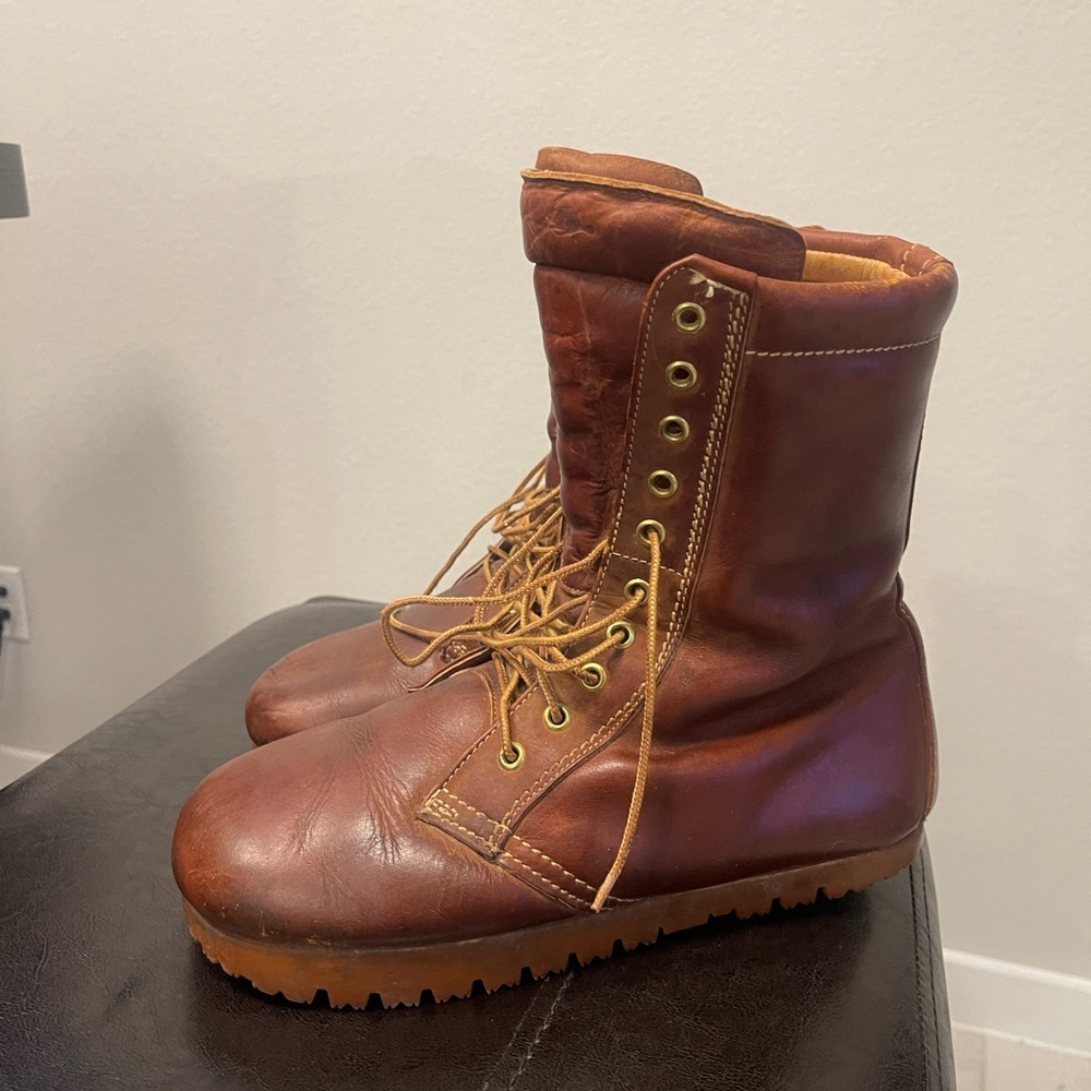 Vintage Roots Canada Brown leather snow Winter lace up Boots Size US 9 M